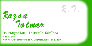 rozsa tolmar business card